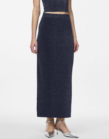 Pieces Lina HW Ankle skirt - Maritime blue