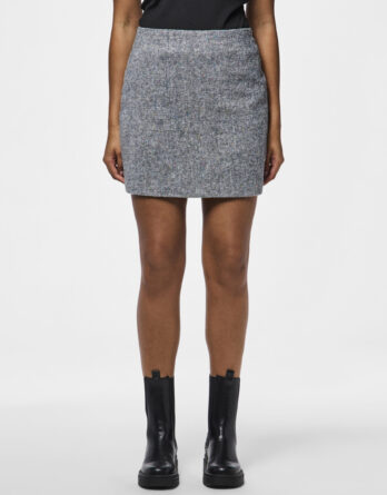 Pieces Polly HW mini skirt - Ombre blue