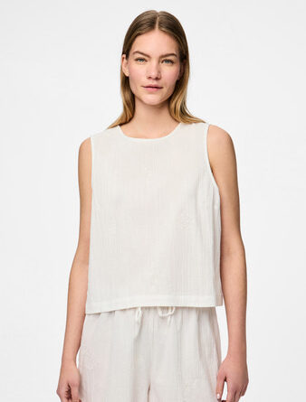 Pieces Liva SL Top - Cloud dancer